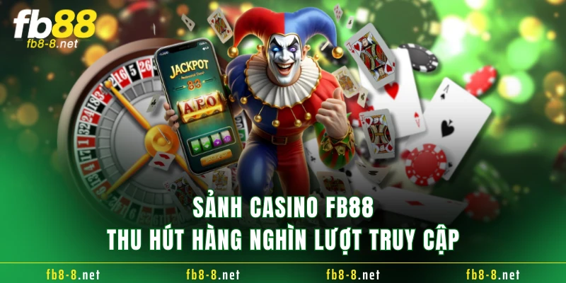 Sảnh casino FB88 thu hút hàng nghìn lượt truy cập